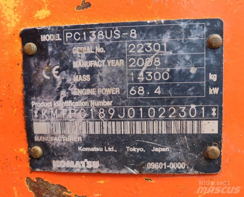 Komatsu PC138US-8 Lánctalpas kotrók