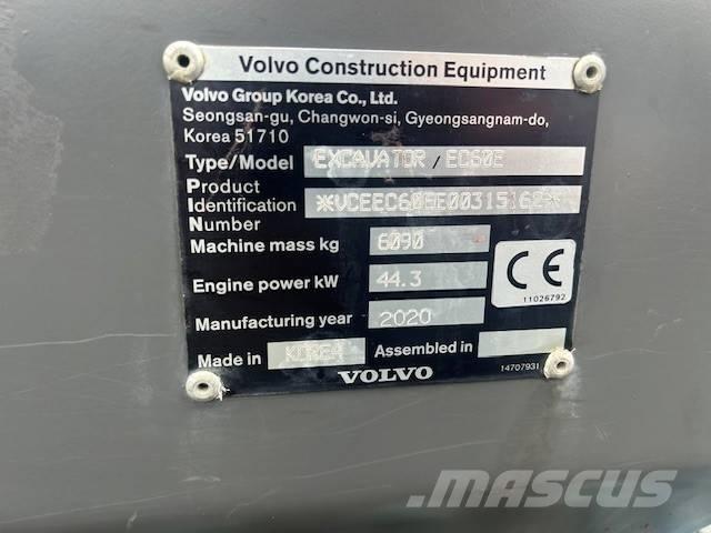 Volvo EC 60 E Mini kotrók < 7t