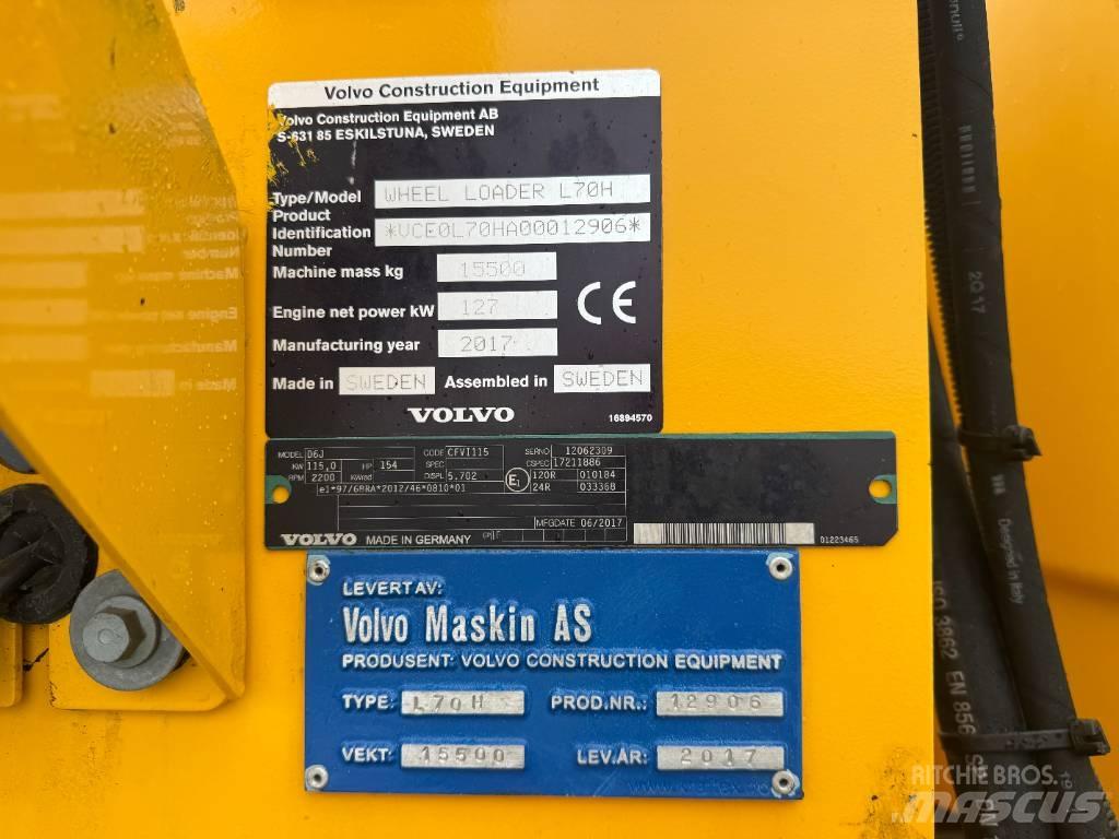 Volvo L 70 H Gumikerekes homlokrakodók