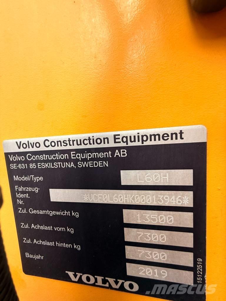 Volvo L 60 H Gumikerekes homlokrakodók