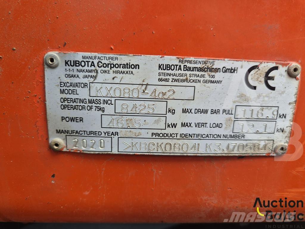 Kubota KX080-4a2 Közepes (midi) kotrók 7 t - 12 t