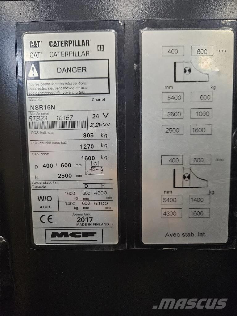 CAT NSR16N (vuokralla) Elektromos gyalogkíséretű targoncák