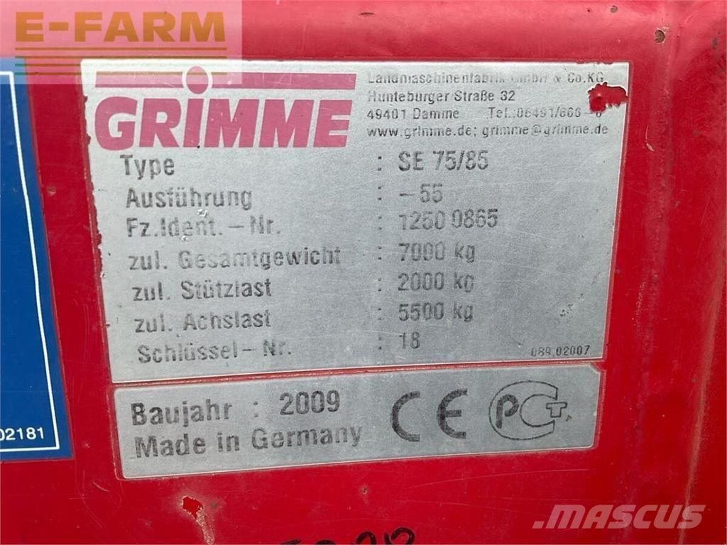 Grimme se 85-55 Burgonya kombájnok és kiszedők
