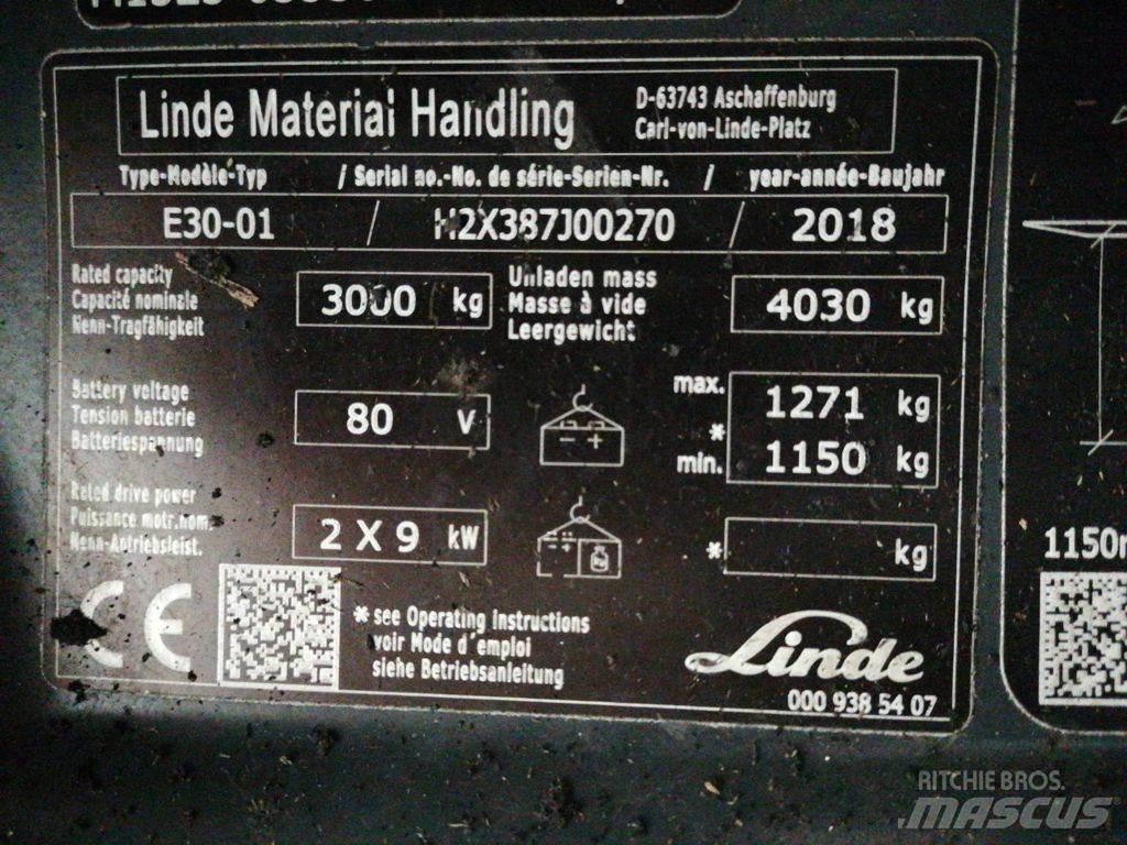 Linde E30-01 Elektromos targoncák