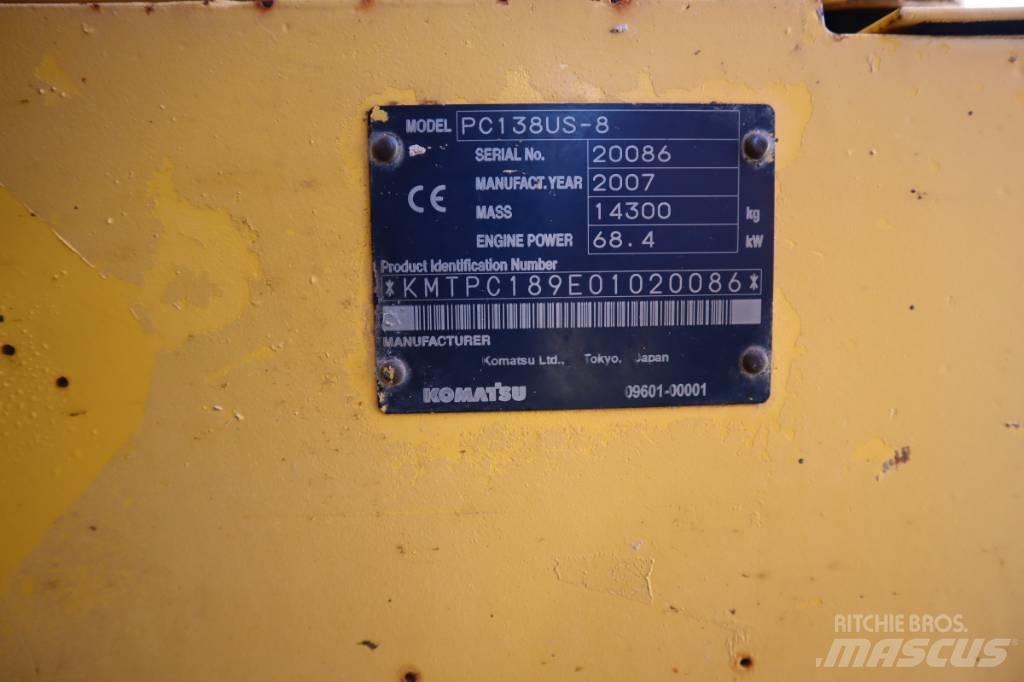 Komatsu PC138US-8 Lánctalpas kotrók