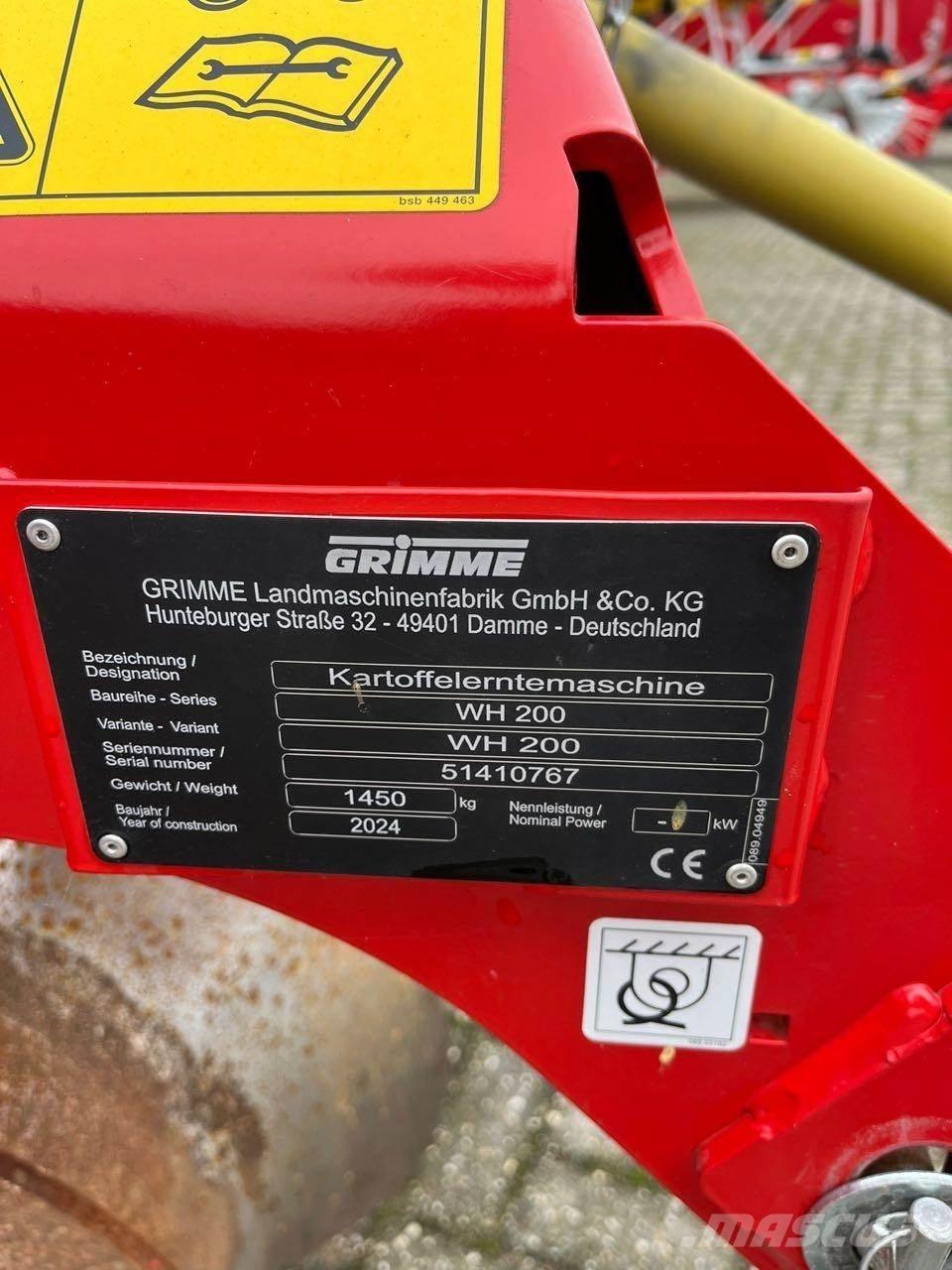 Grimme WH 200 Burgonya kombájnok és kiszedők