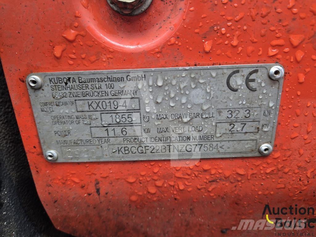 Kubota KX 019-4 Mini kotrók < 7t