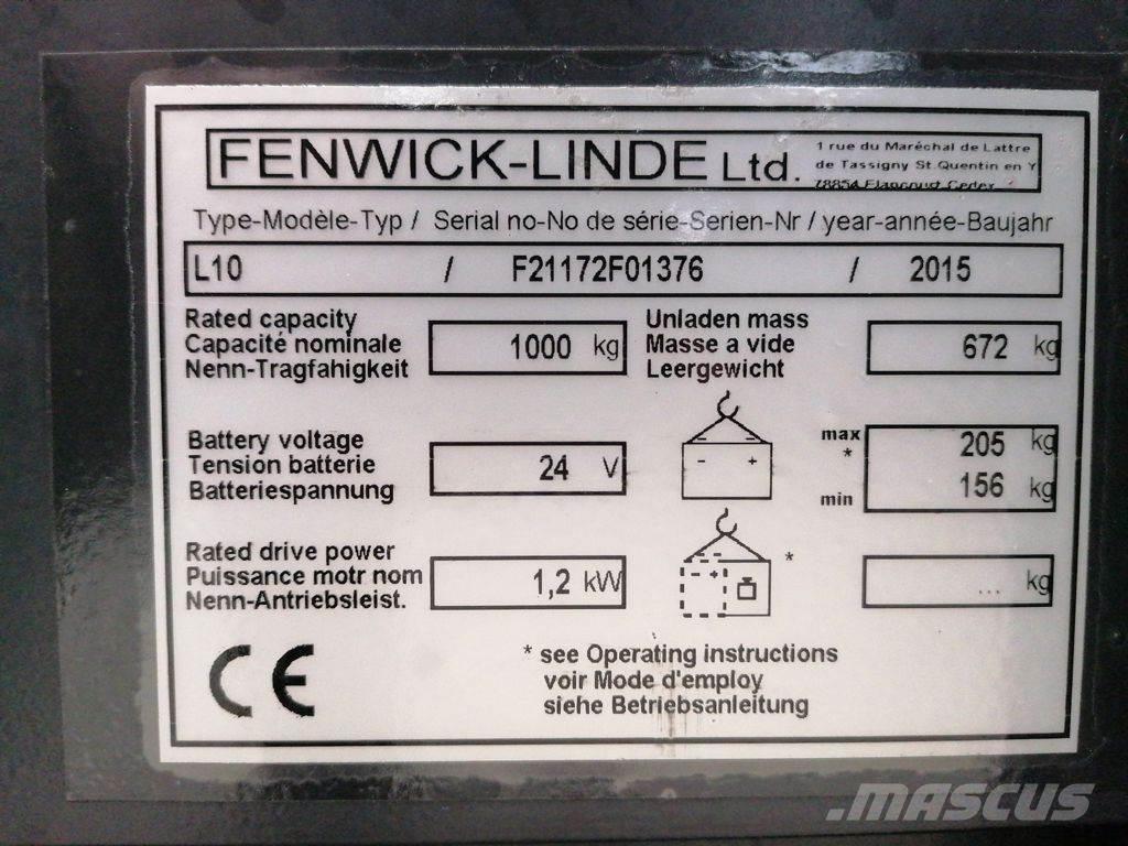 Linde L10 Gyalogkíséretű targonca
