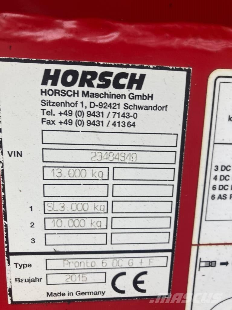 Horsch PRONTO 6DC Vetőgépek