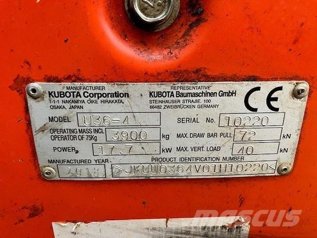 Kubota U36-4 Lánctalpas kotrók