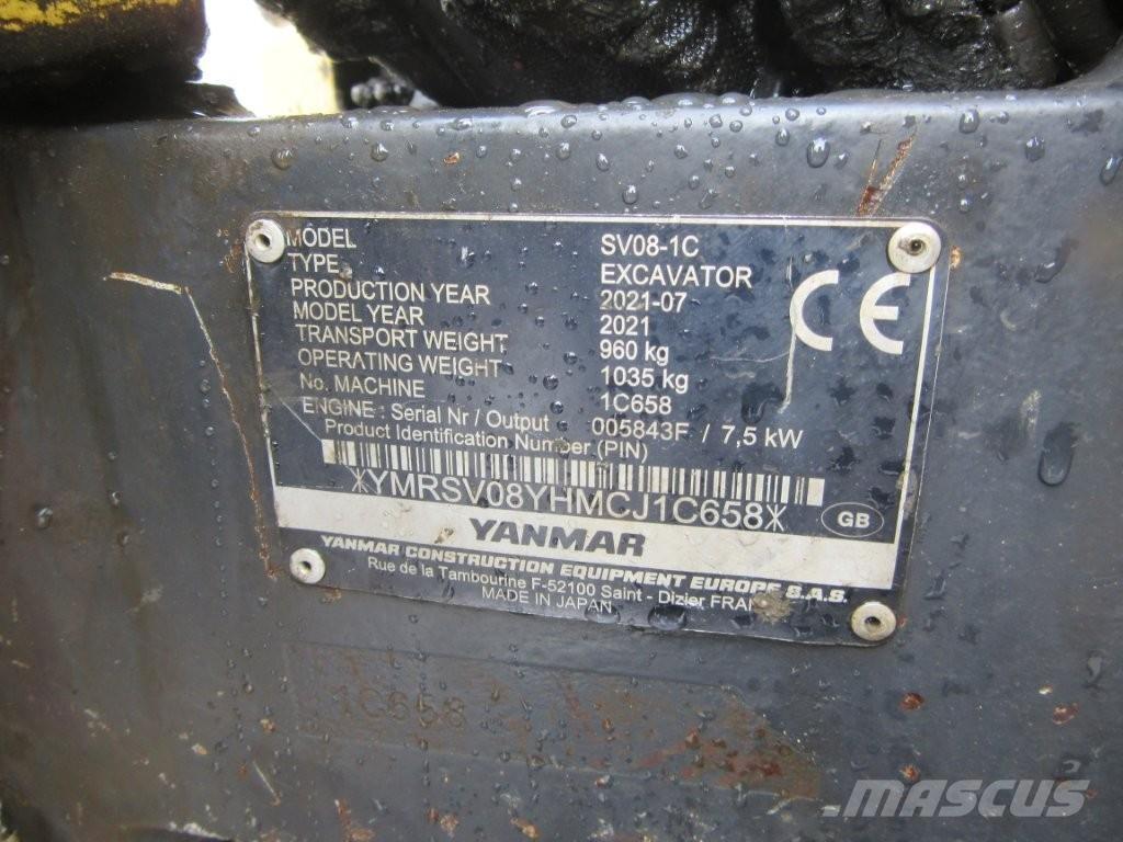 Yanmar SV08 Lánctalpas kotrók