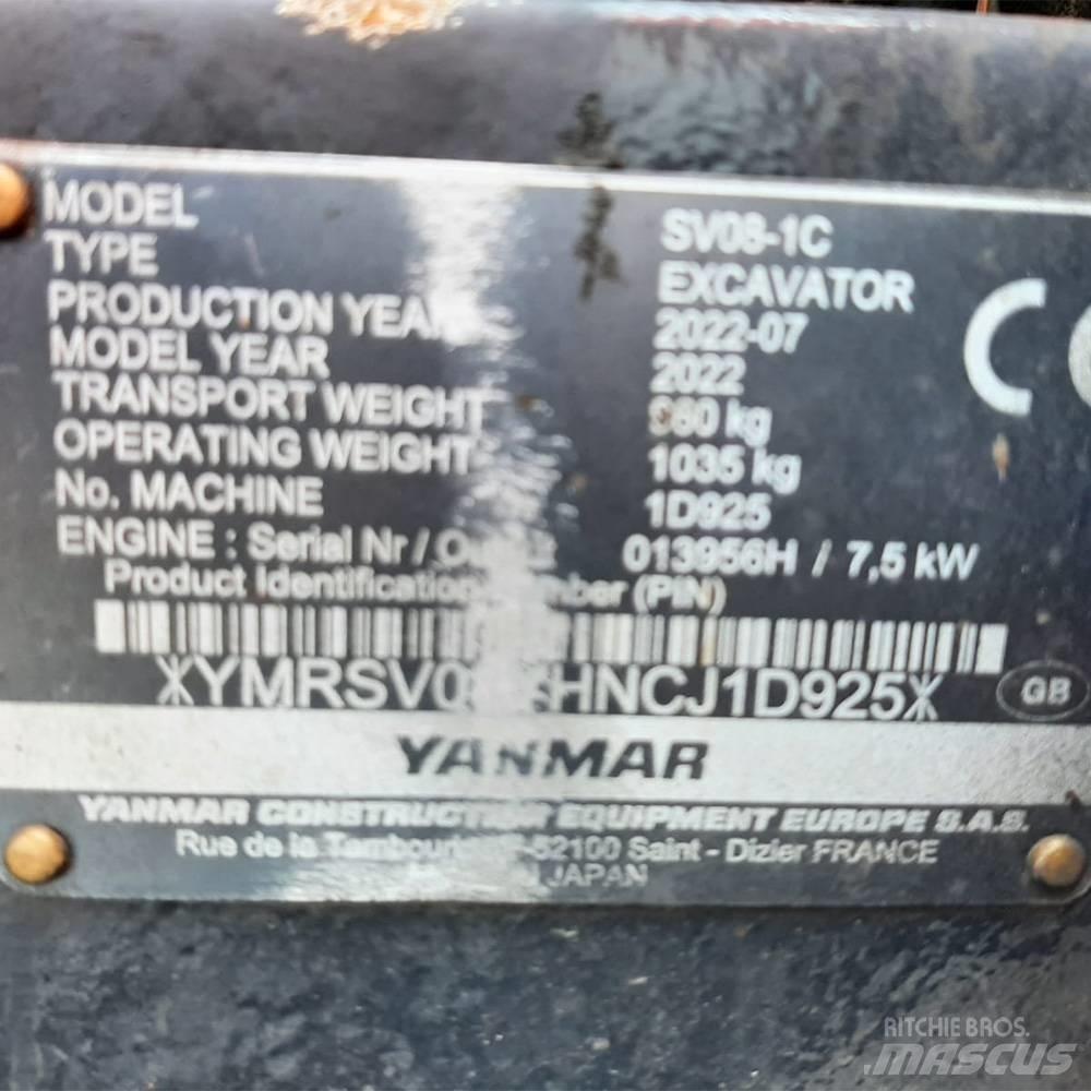 Yanmar SV 08 Mini kotrók < 7t