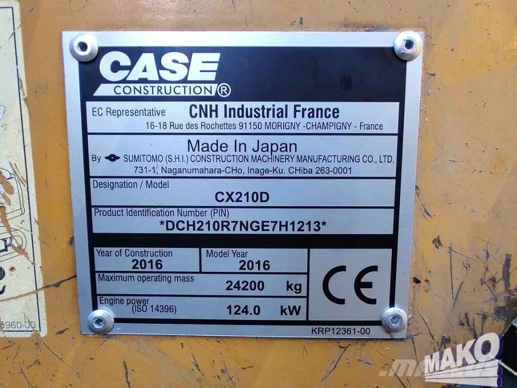CASE CX 210 D Lánctalpas kotrók
