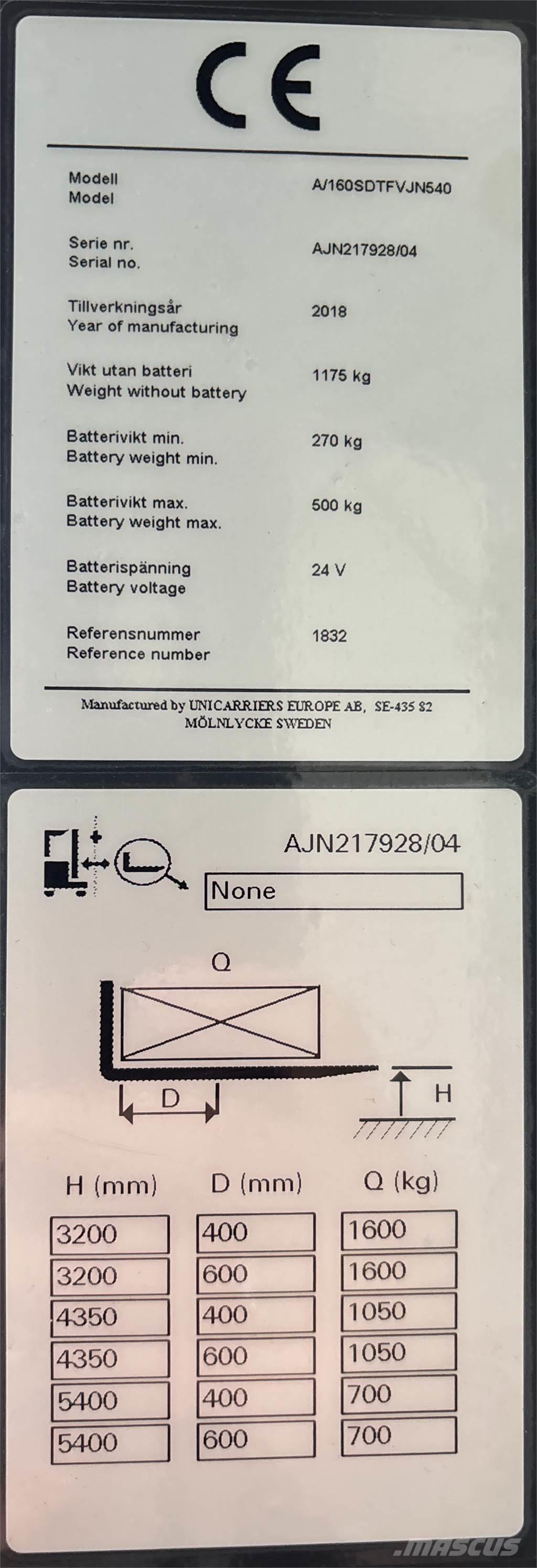 Atlet A160 Elektromos gyalogkíséretű targoncák