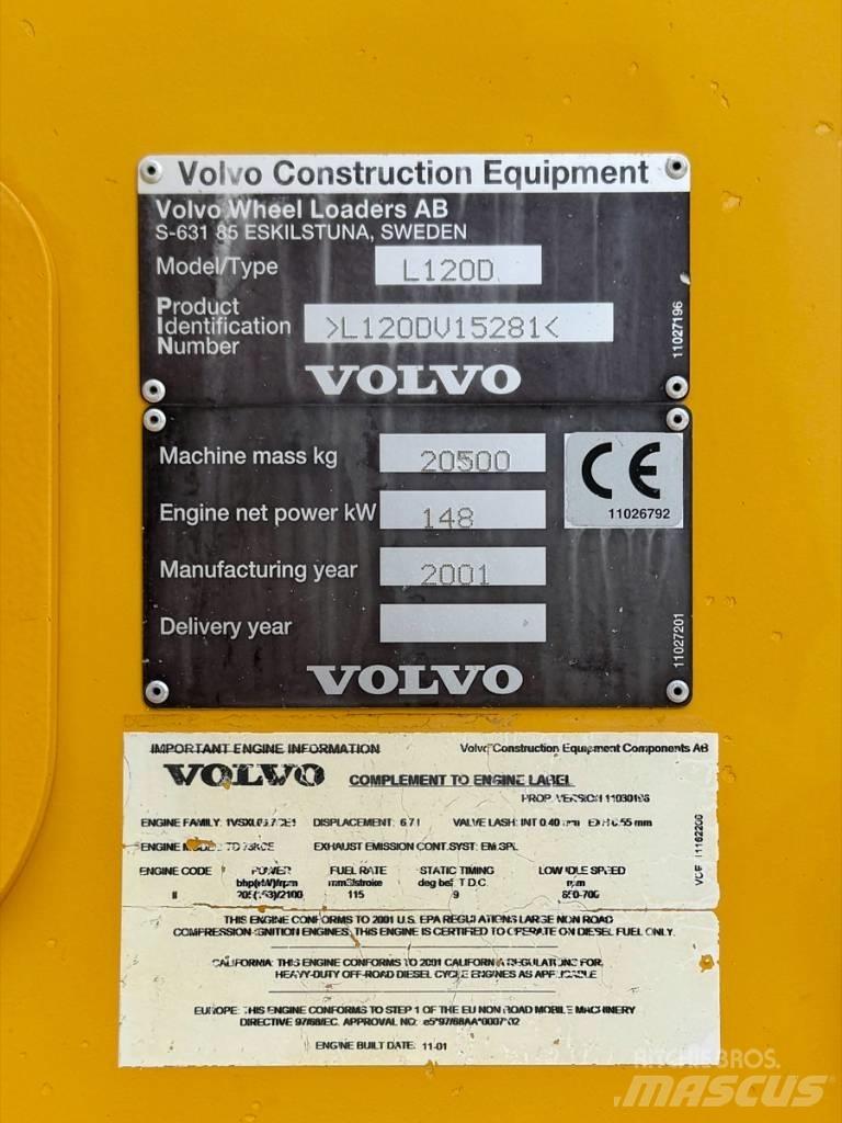 Volvo L 120 D Gumikerekes homlokrakodók