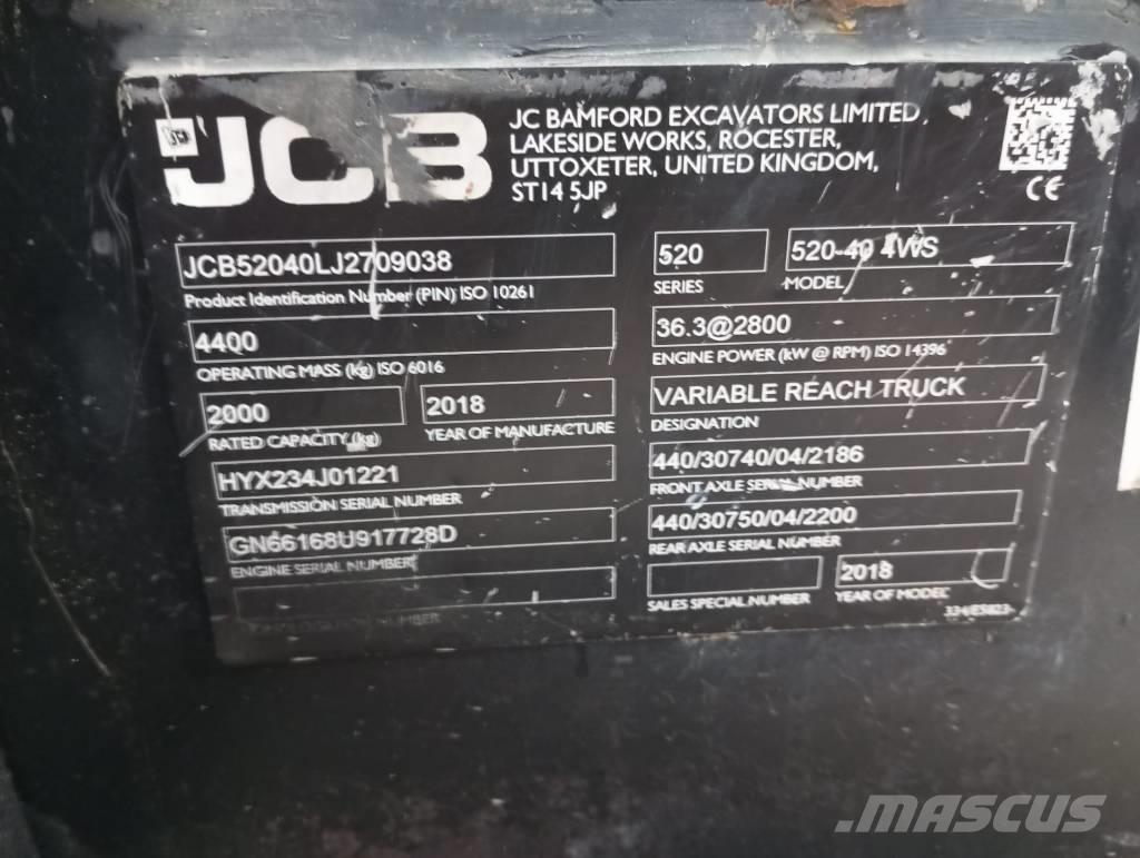 JCB 520-40 Teleszkópos rakodók