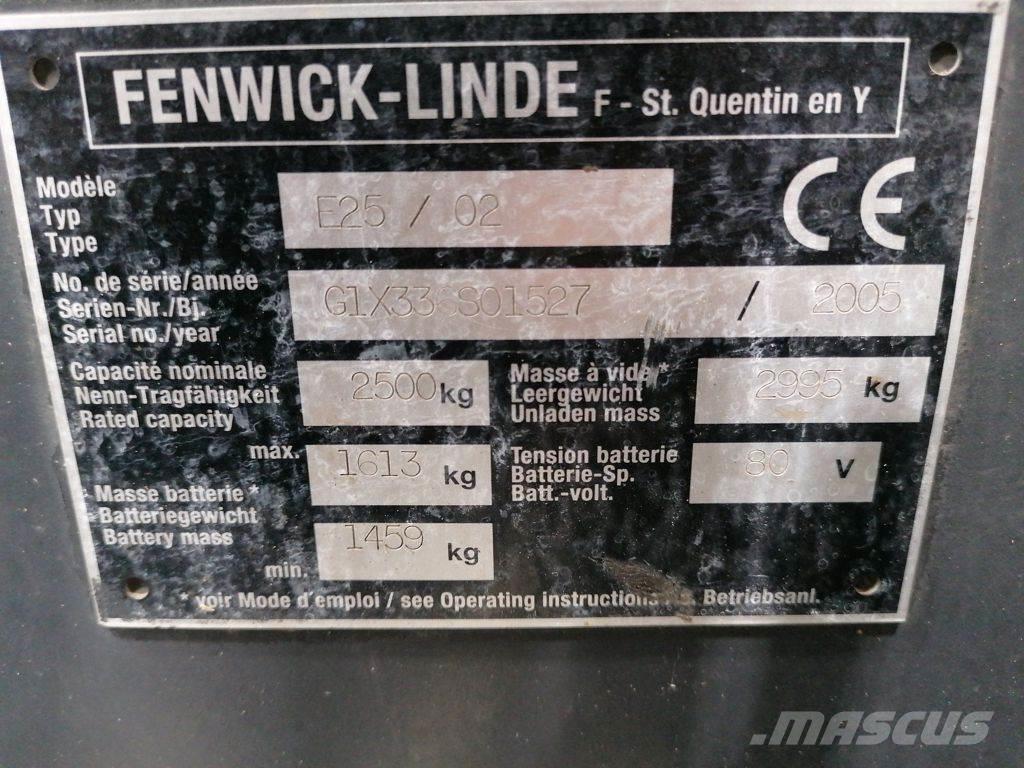 Linde E25/02 Elektromos targoncák