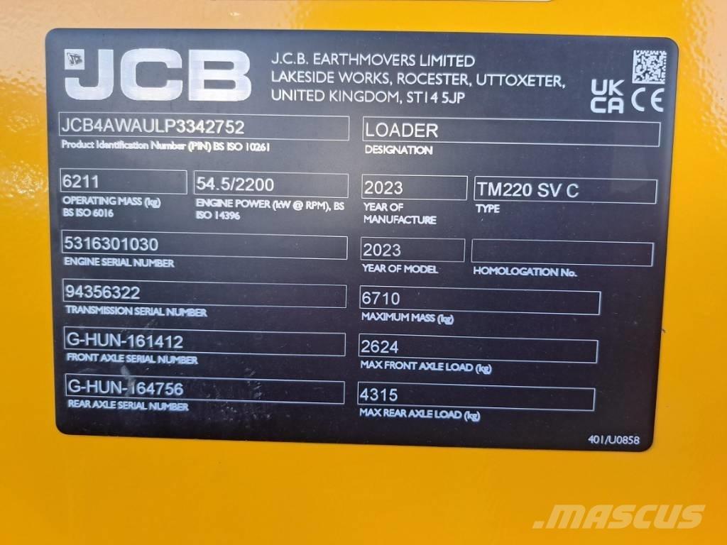 JCB TM 220 SV Gumikerekes homlokrakodók