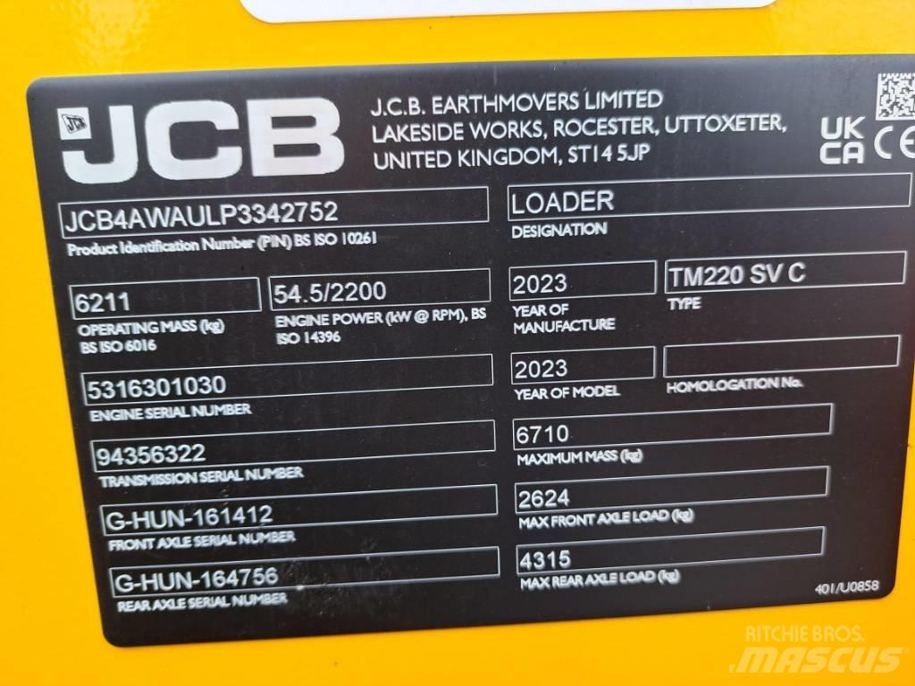 JCB TM 220 SV Gumikerekes homlokrakodók