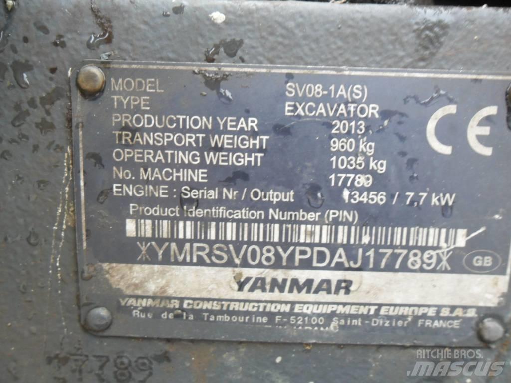 Yanmar SV 08 Mini kotrók < 7t