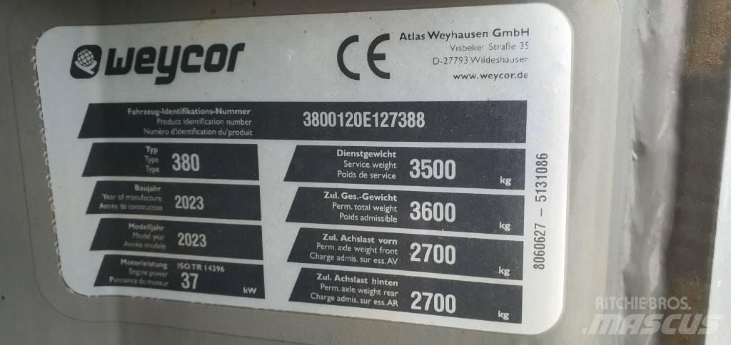 Weycor AR 380 Gumikerekes homlokrakodók