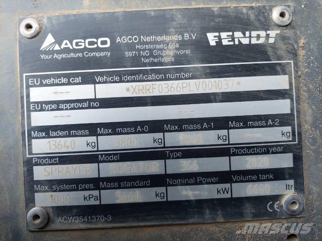 Fendt ROGATOR 366 Vontatott trágyaszórók