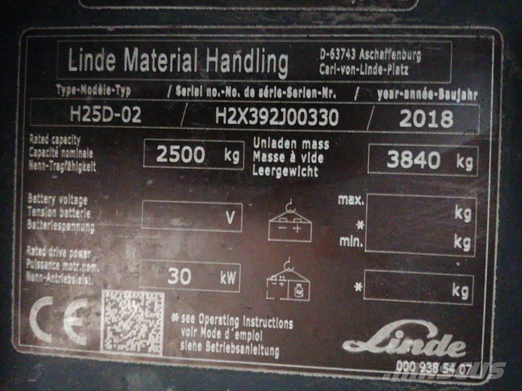 Linde H25D-02 Dízel targoncák