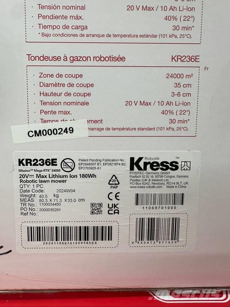 Kress KR236E Robot fűnyírók