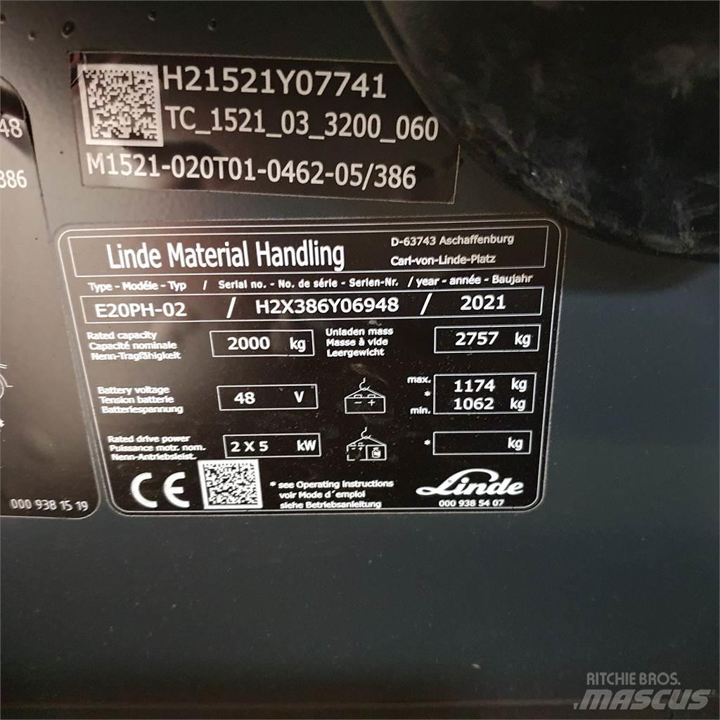Linde E20PH Elektromos targoncák