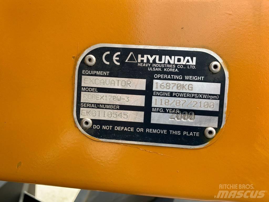 Hyundai ROBEX 170W-3 Gumikerekes kotrók