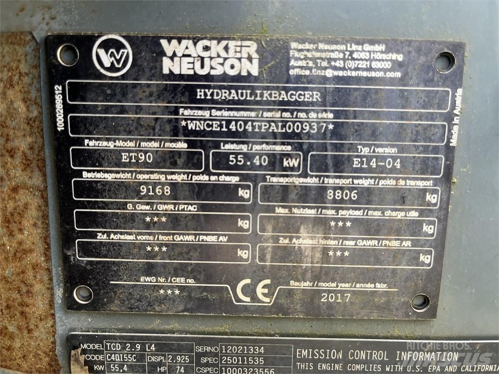 Wacker Neuson ET 90 Közepes (midi) kotrók 7 t - 12 t