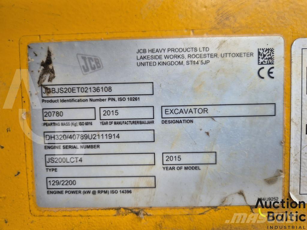 JCB JS 200 LC T4 Lánctalpas kotrók