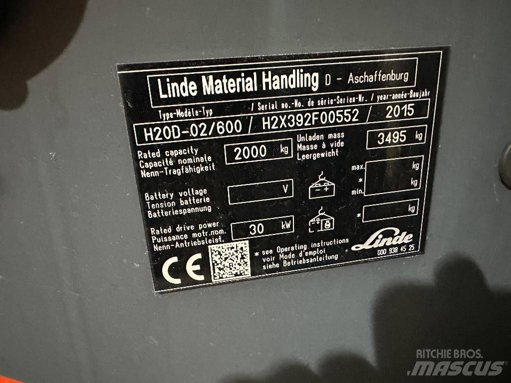 Linde H20D-02 Dízel targoncák