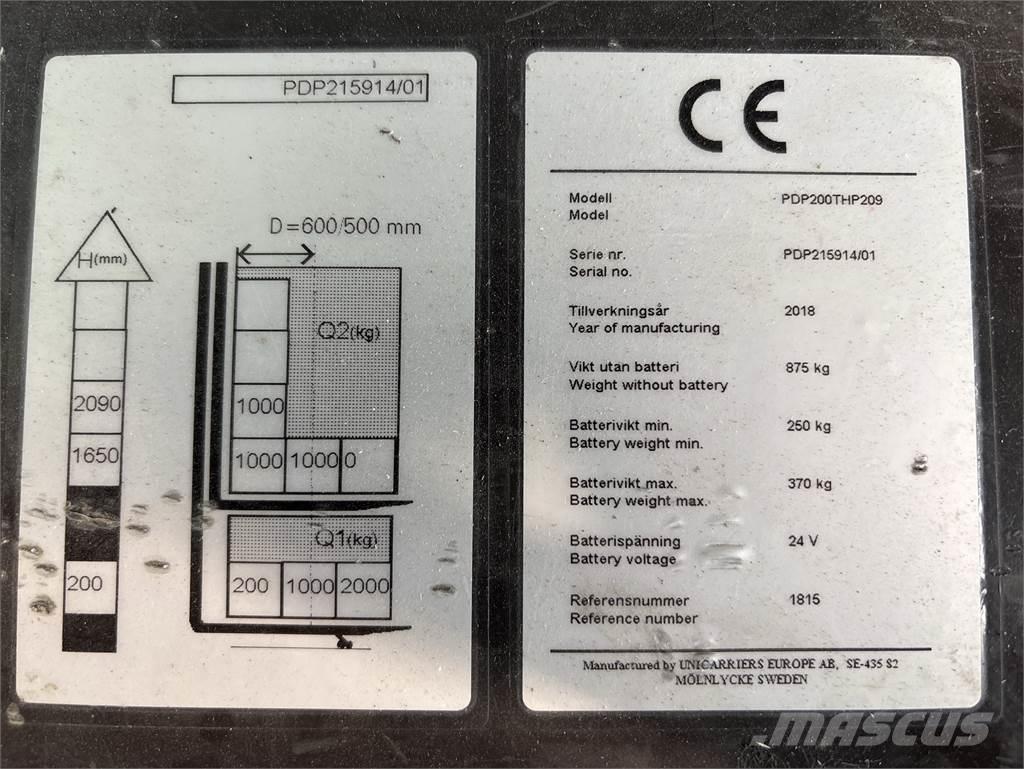 Atlet PDP200 Elektromos gyalogkíséretű targoncák
