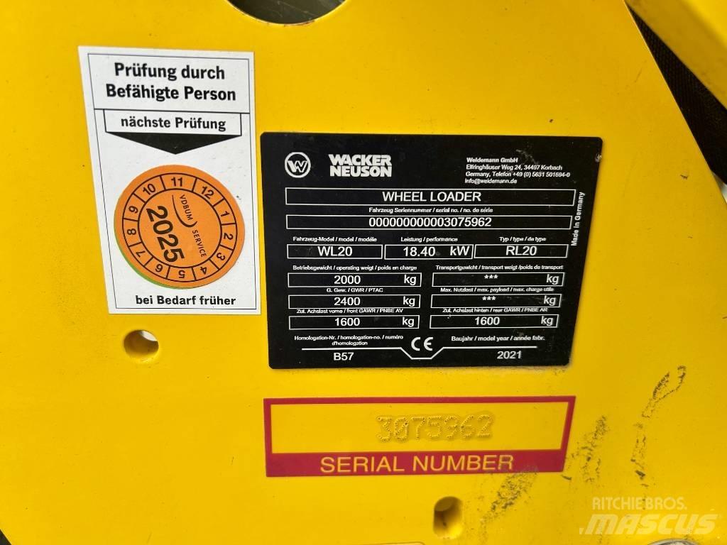 Wacker Neuson WL 20 Gumikerekes homlokrakodók