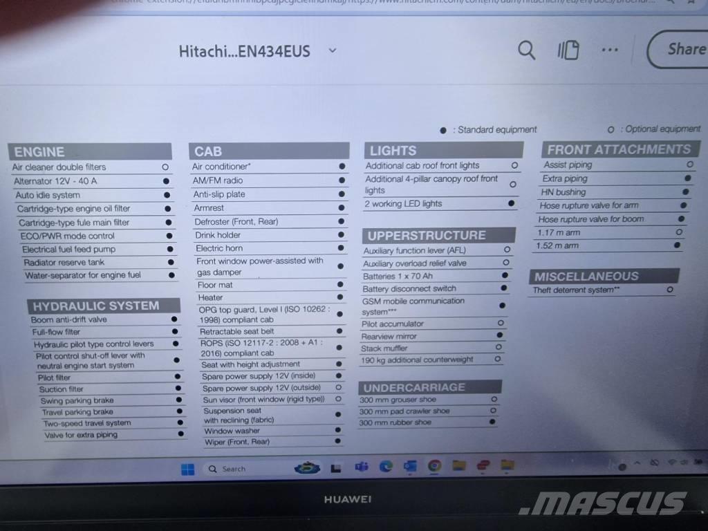 Hitachi ZX 33 U-6 Mini kotrók < 7t