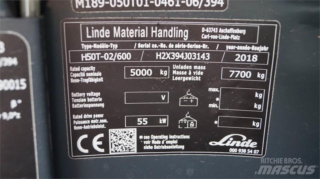 Linde H50T/600 Gázüzemű targoncák