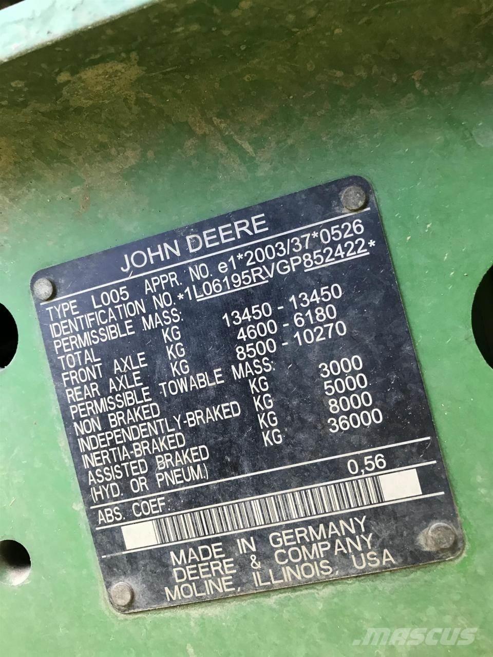 John Deere 6195R Traktorok