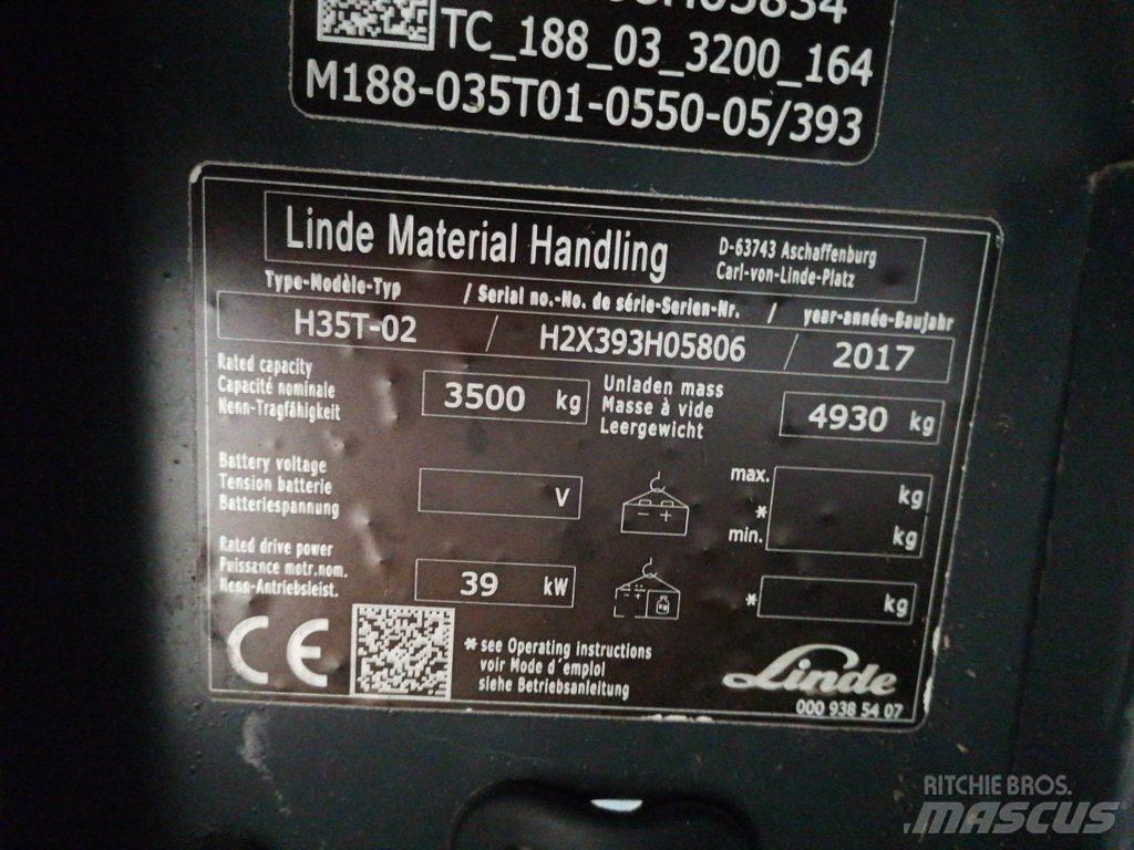 Linde H35T-02 Gázüzemű targoncák
