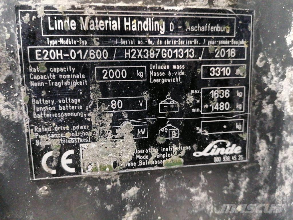 Linde E20H-01/600 Elektromos targoncák