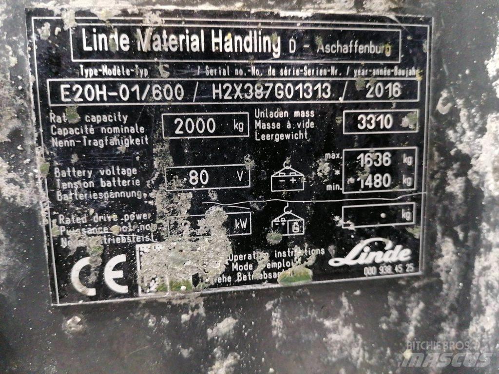 Linde E20H-01/600 Elektromos targoncák