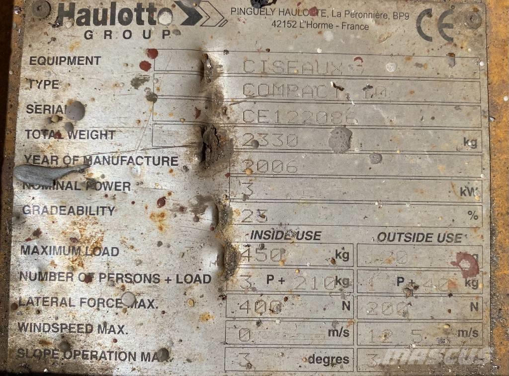 Haulotte Compact 10 Ollós emelők