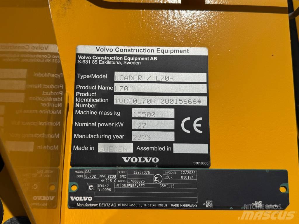 Volvo L 70 H Gumikerekes homlokrakodók