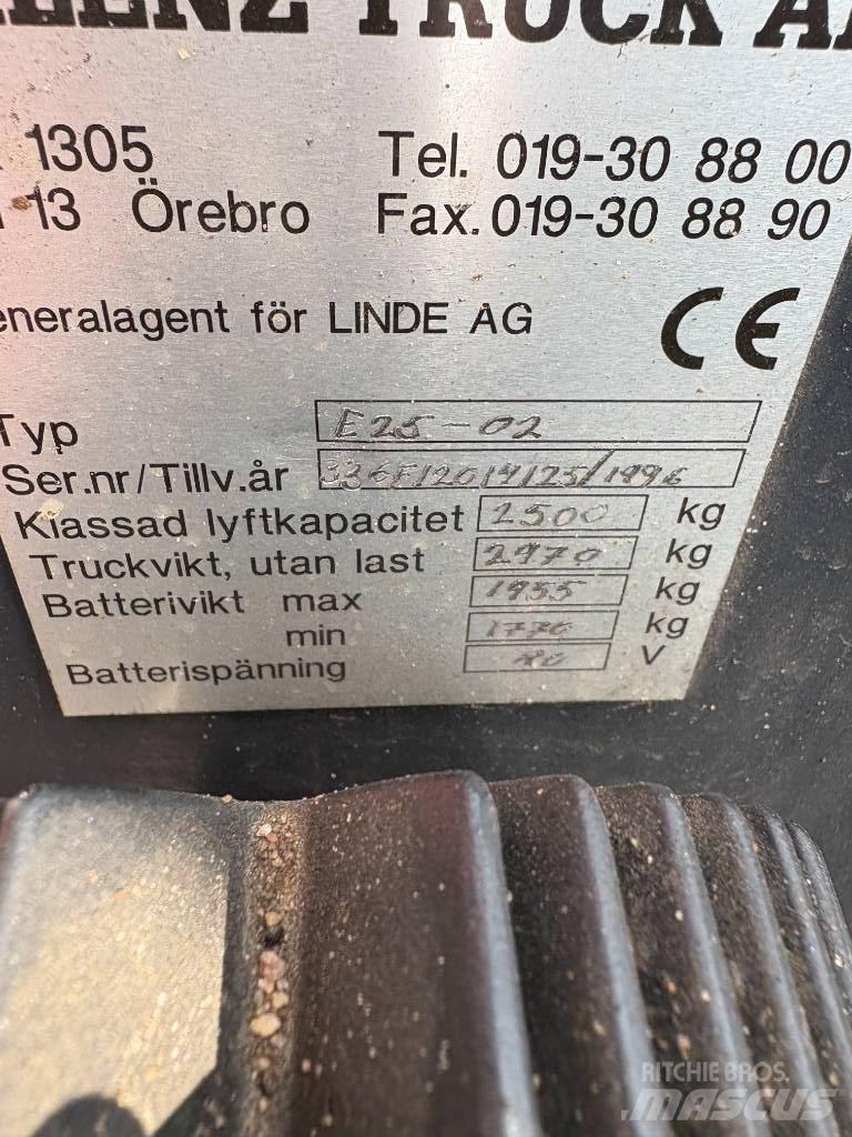 Linde E 25 Elektromos targoncák