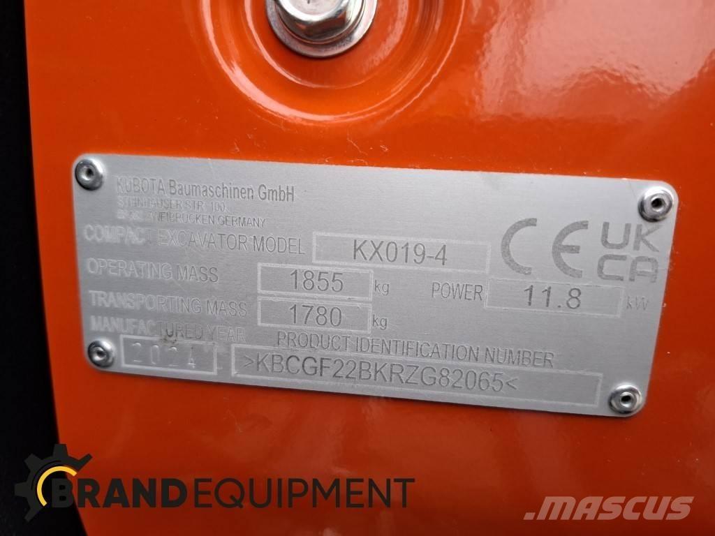 Kubota KX019-4 Mini kotrók < 7t