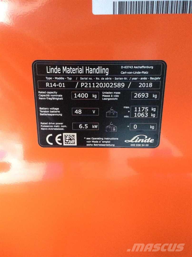 Linde R14 Tolóoszlopos targonca