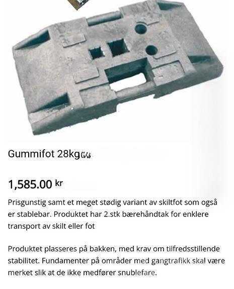  Brukt Skiltfot Egyéb alkatrészek