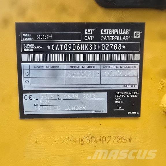 CAT 906H Gumikerekes homlokrakodók