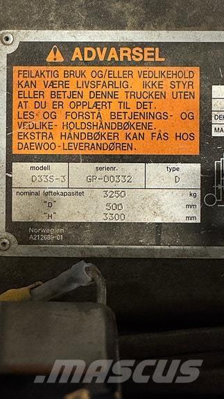 Daewoo D33S-3 Dízel targoncák