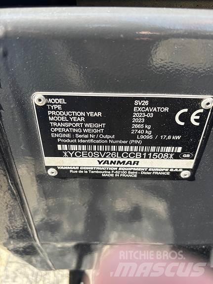 Yanmar SV26 Mini kotrók < 7t
